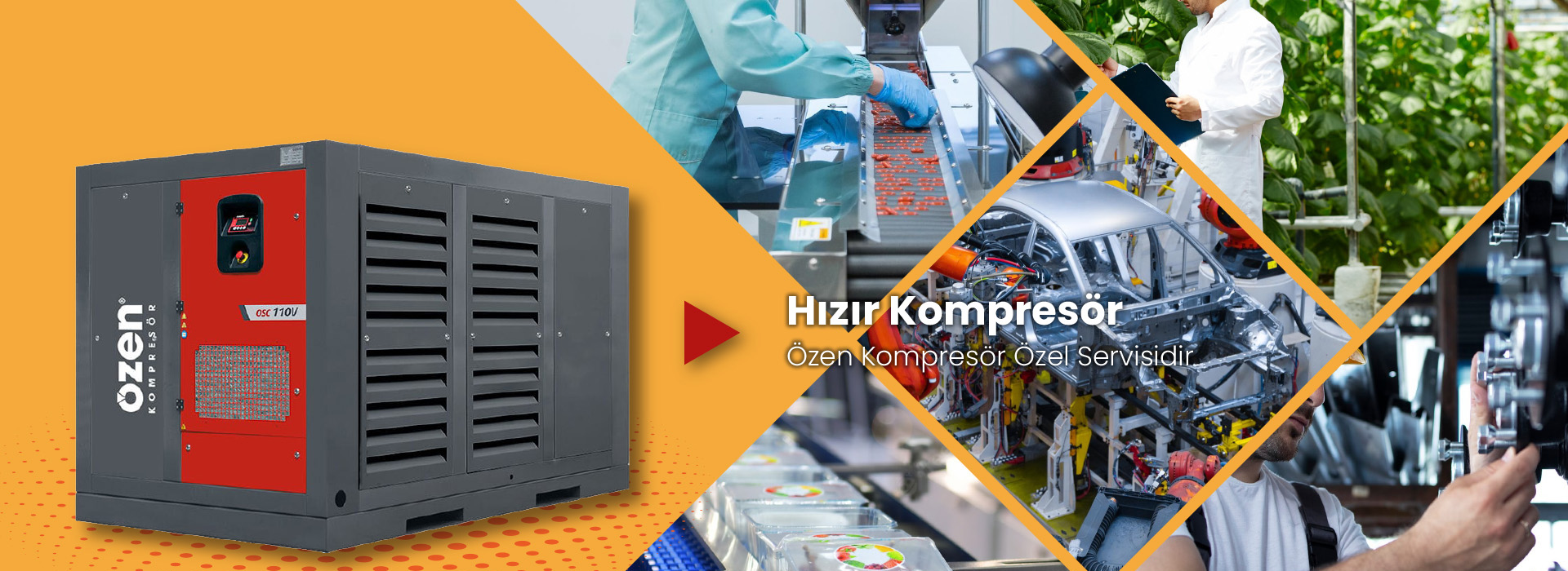 Özen kompresör ürün ve servis görseli